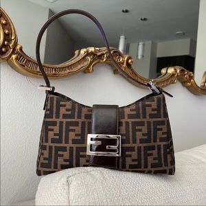 Fendi Zucca FF baguette canvas Authentic